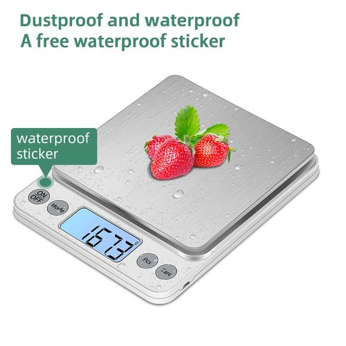 KUBEI Upgraded Larger Size Digital Food Scale Weight Grams and OZ, 5kg/0.1g Kitchen Scale for Cooking Baking, High Precision Electronic Scale with LCD Display