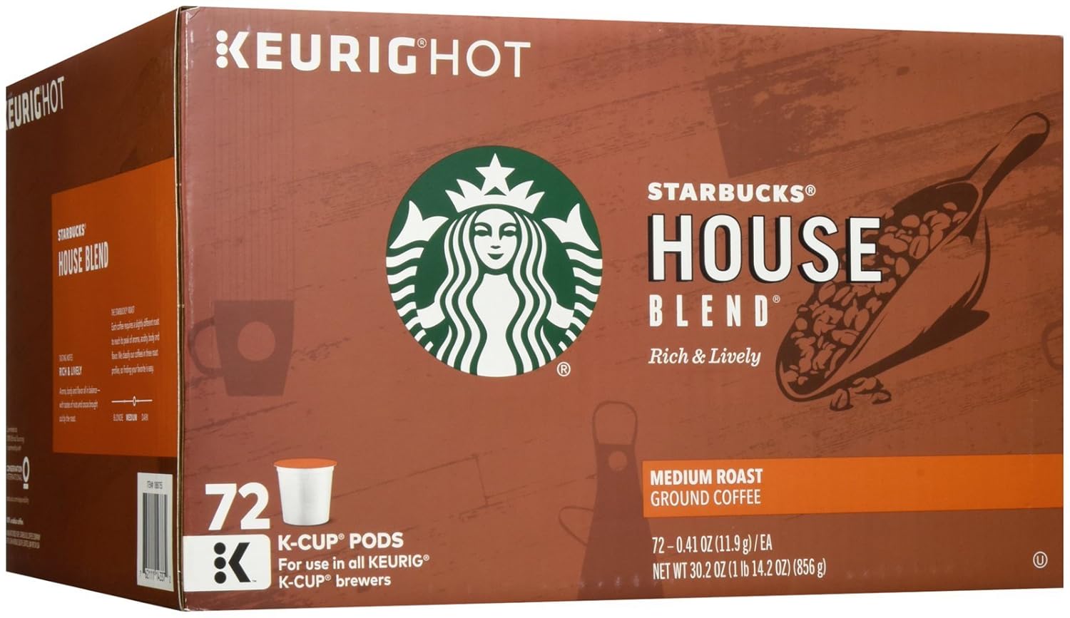 Starbucks House Blend Coffee Pods - Rich Flavor, 72 Count | Perfect for Daily Brewing