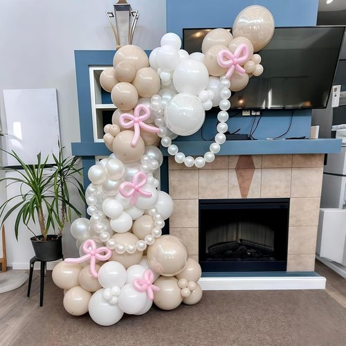 Linking Balloons by Pearl White - 100PCS 6 Inch Quick Link Balloons for Stunning Wedding & Party Decor