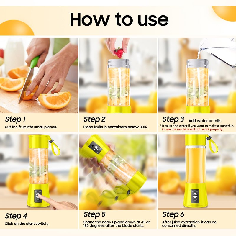 Newly Upgraded Portable Smoothie Blender - 2026 Cordless Blender Rechargeable with 13Oz BAP Free Juice Cup, 20,000Rpm Speed, Freshly Squeezed in Travel