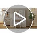 Makeup Vanity Desk with Lighted Mirror, 5 Drawers, RGB Cabinet & Stool
