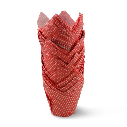 1000pcs Red Check Medium Size Tulip Baking Cups Cupcake Liners Muffin Liners Greaseproof Paper 1000
