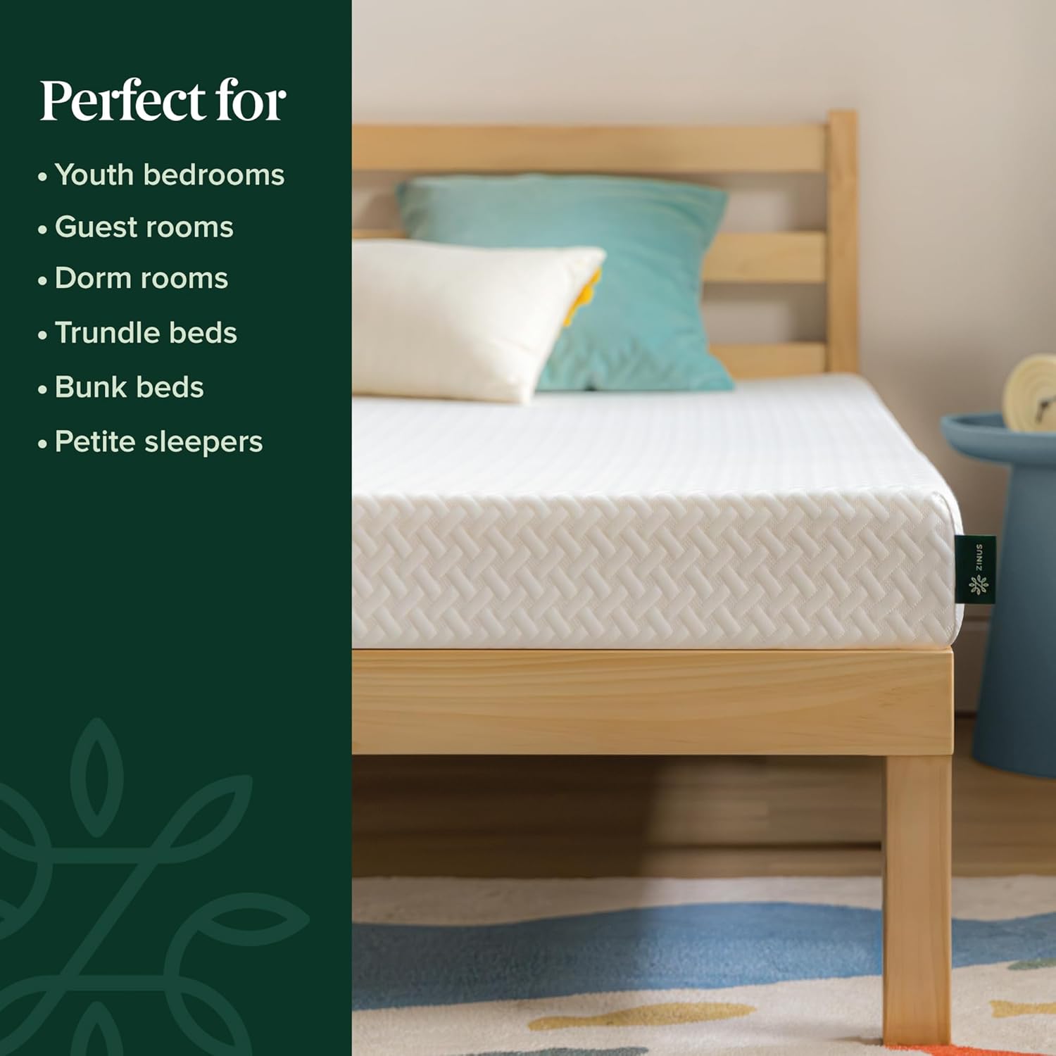 Zinus 5 Inch Twin Memory Foam Mattress - Cooling Comfort, Medium Feel, Fiberglass Free, Certified Safe