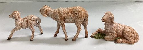 Fontanini by Roman Inc. | 3-Piece Sheep Family Set | Hand Sculpted Nativity Figures - 5" Collection