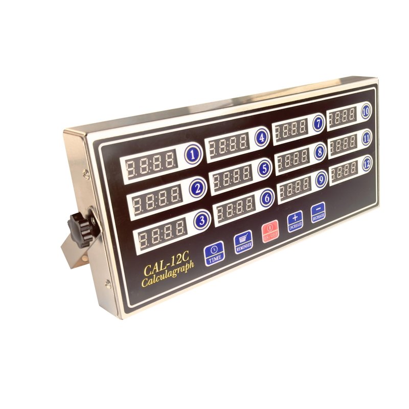 12 Channel Kitchen Timer Digital Kitchen Timer Loud Alarm Cooking Calculagraph Commercial Timer for Food Chips BBQ Pizza Bread Grilled Burger Coffee