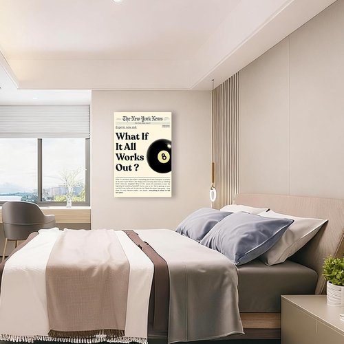 **What If It All Works Out Canvas Wall Art - Inspirational Quotes & Positive Affirmations | 16x24 in Black**