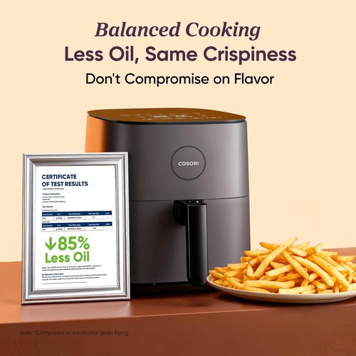 COSORI Air Fryer Pro - Compact 5QT with Ceramic Coating & 7 Cooking Presets | Easy Clean & 130+ Recipes