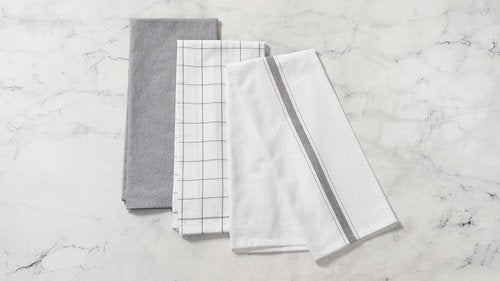Le Creuset Kitchen Towels Set - 3 Premium Towels in Elegant Sable Color