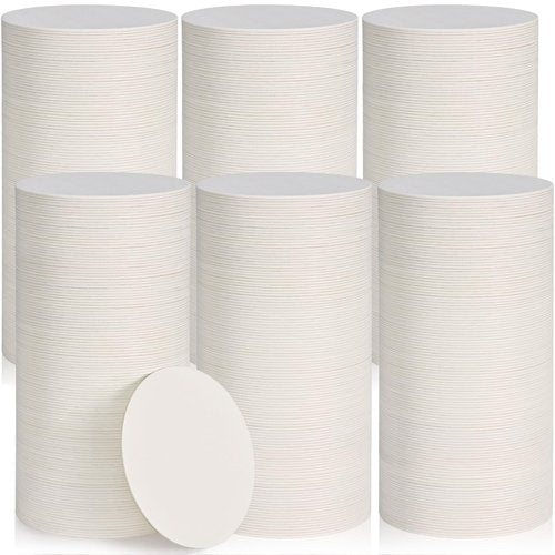 800 Pieces Disposable Paper Coasters, GOH DODD Thickened (1.5MM) 4 Inch Bar Coasters Bulk Absorbent Cardboard Blanks for Drinks DIY Arts Crafts Wedding Party Gifts Education, White, Round