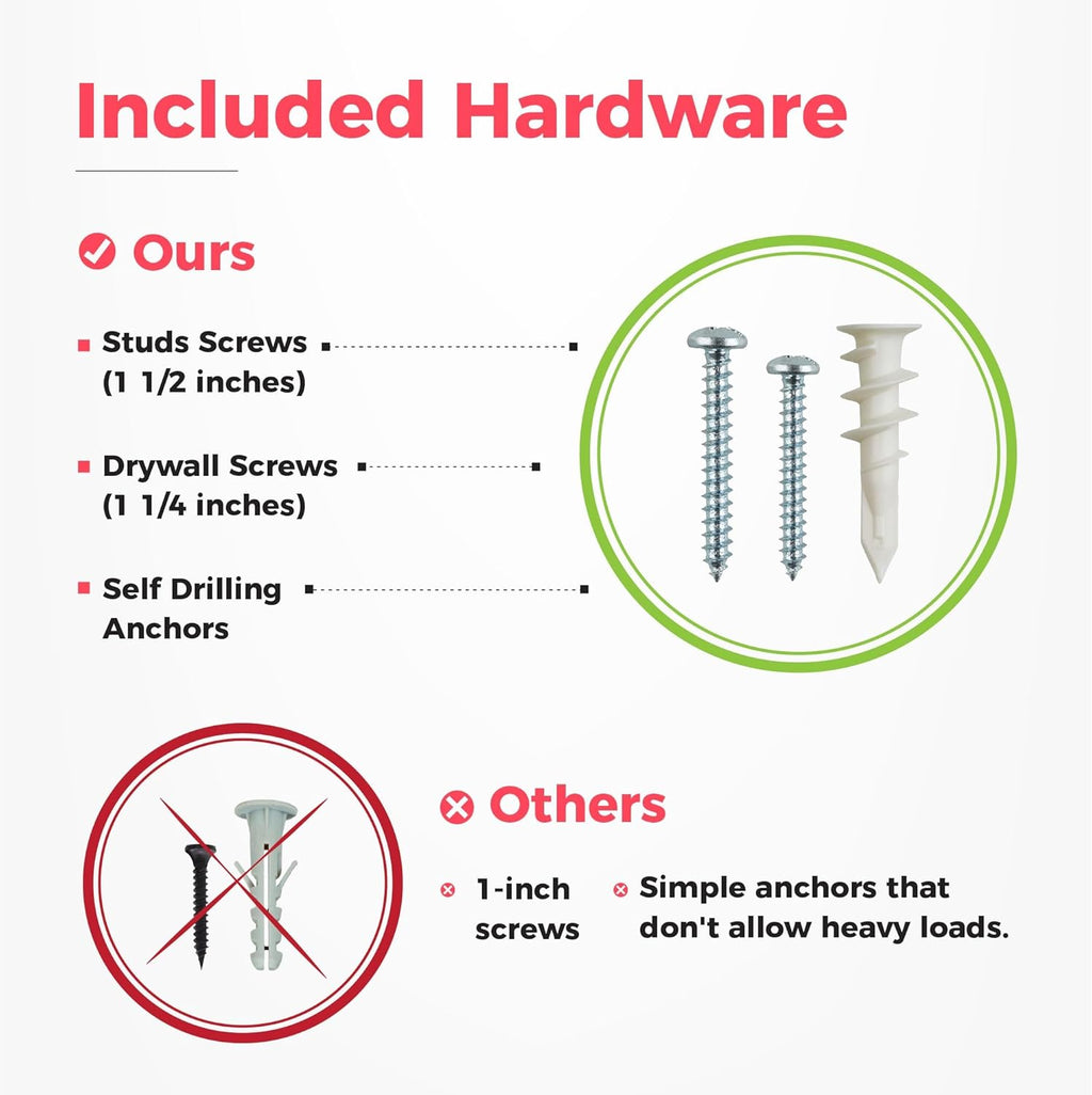 TIDYME Garage Tool Organizer - Sturdy 48-Inch Wall Mount Rack with Adjustable Hooks | 300lbs Capacity