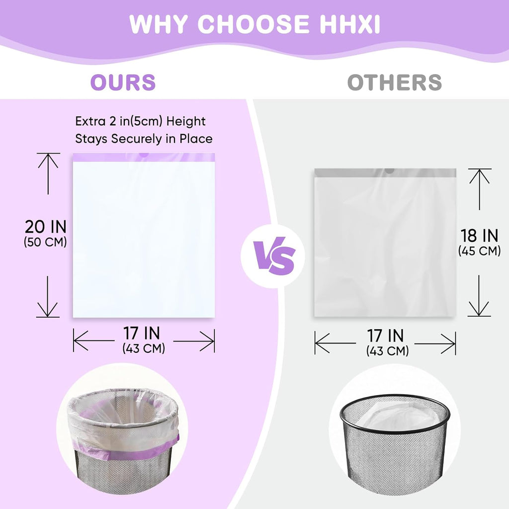 Skiennix Lavender Scented Trash Bags - 4 Gallon Odor Resistant Drawstring | 100 Count