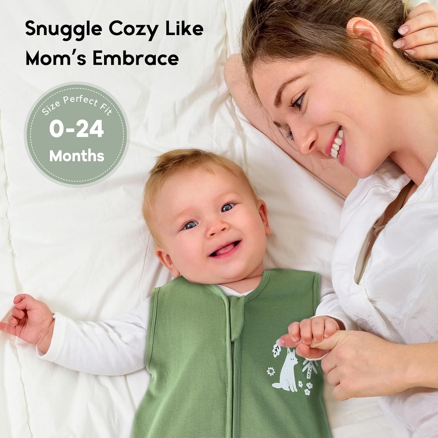 Yoofoss Baby Sleep Sack | 100% Organic Cotton Wearable Blanket for Infants 6-12 Months - 2 Pack, TOG 1.0