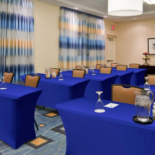 Enjoyidea Spandex Table Cloths for 8 Foot Rectangle Tables-6 Pack Fitted Stretch Royal Blue Table Covers-Folding Tablecloths for Party, Vendor Booth Display, Banquet Buffet Event, Craft Trade Show