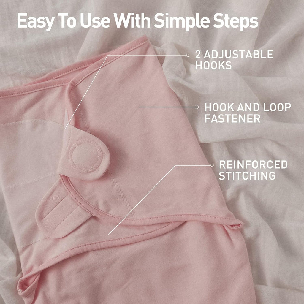 Skiennix Organic Baby Swaddle Sleep Sacks - 100% Cotton, Soft & Snug 2-Pack for Newborns 0-3 Months