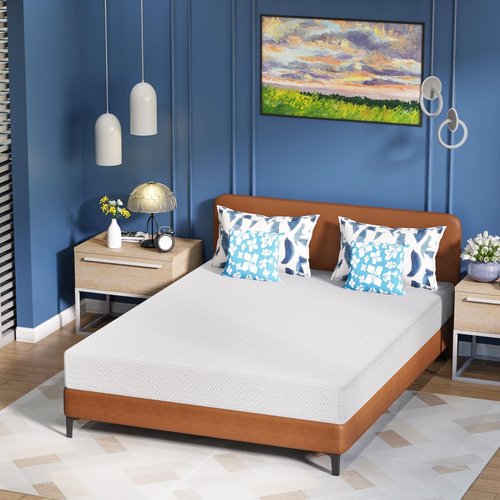 FDW 12 Inch Green Tea Cooling Gel Memory Foam Mattress - Medium-Firm Pressure Relief | Twin Size, CertiPUR-US Certified