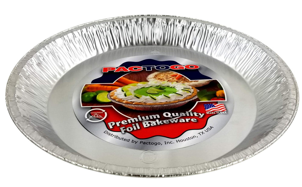 PACTOGO 12" Aluminum Foil Pie Pan Extra-Deep Disposable Tin Plates (Pack of 12)