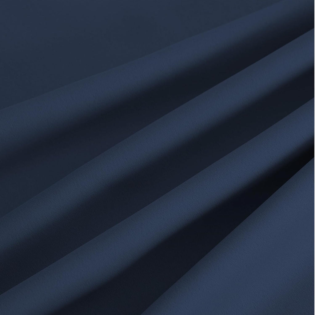 NICETOWN Room Darkening Curtains - Navy Blue Drapery Panels, Set of 2, W52 x L90