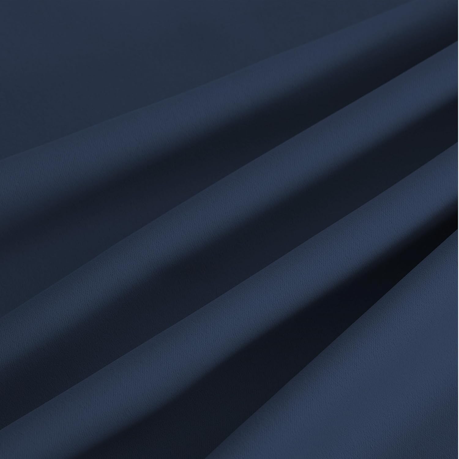 NICETOWN Room Darkening Curtains - Navy Blue Drapery Panels, Set of 2, W52 x L90