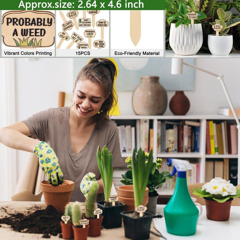 Funny Gardening Gifts for Women Plant Gifts for Plant Lovers Plant Lady Mug - Gardener Gifts, Plant Pot Cup with Shovel Spoon, Plant Markers, Emotional Crochet Doll Knitting Toy Ornaments