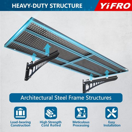 Heavy Duty Garage Shelving by [Brand Name] - 2-Pack Wall Mounted Storage Rack | 500 lbs Load Capacity, Black