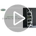5-Tier Leaning Wall Ladder Bookshelf, 70-Inch Black Storage Organizer