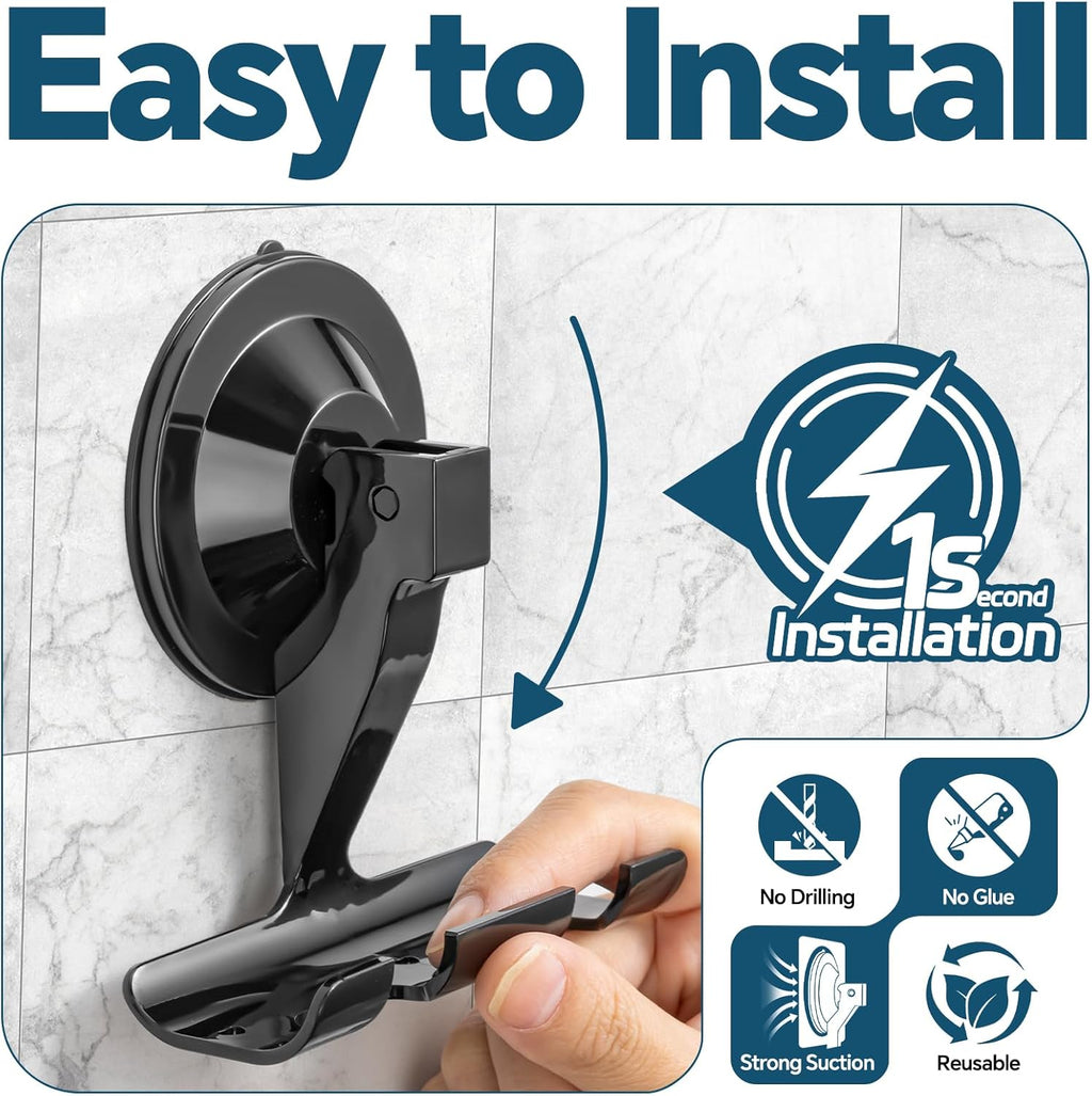 Antimbee Razor Holder - 2 Pack Suction Cup Hooks for Shower | No Damage Wall Hooks, Easy Install