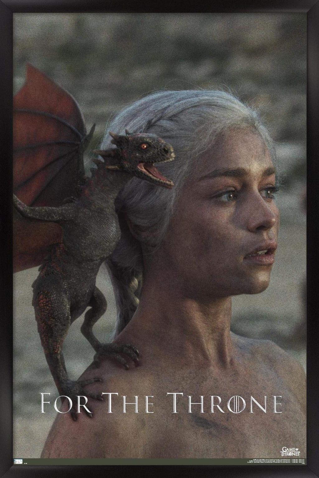 Trends International Game of Thrones - Daenerys Targaryen Wall Poster, 14.725" x 22.375", Black Framed Version