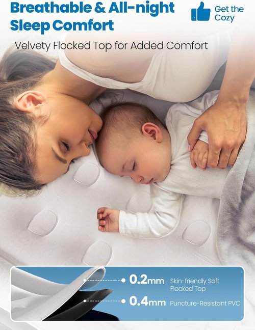 CHERIMOR Queen Air Mattress - 18" Raised Comfort with Built-In Pump | Leak-Proof Design, Supports 800 lbs