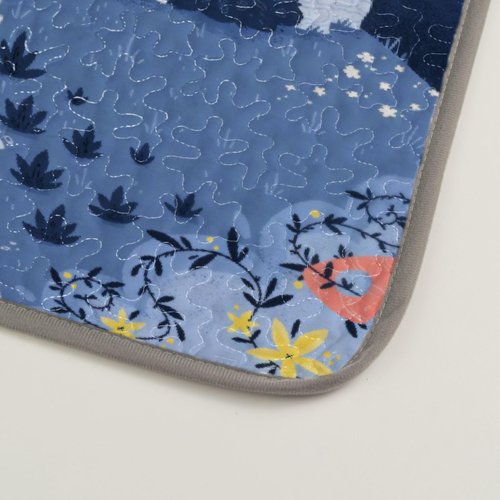 Allenjoy King Size Mysterious Girl Quilt Bedspreads Button Princess Bed Set Bedding Coverlet Fabric Washable with 2 Pillowcases SC00214-007