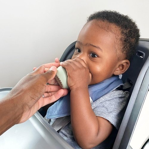 Ezpz Tiny Cup - 100% Silicone Training Cup for Infants | Pediatrician-Designed | Sage Color, 4 Months+