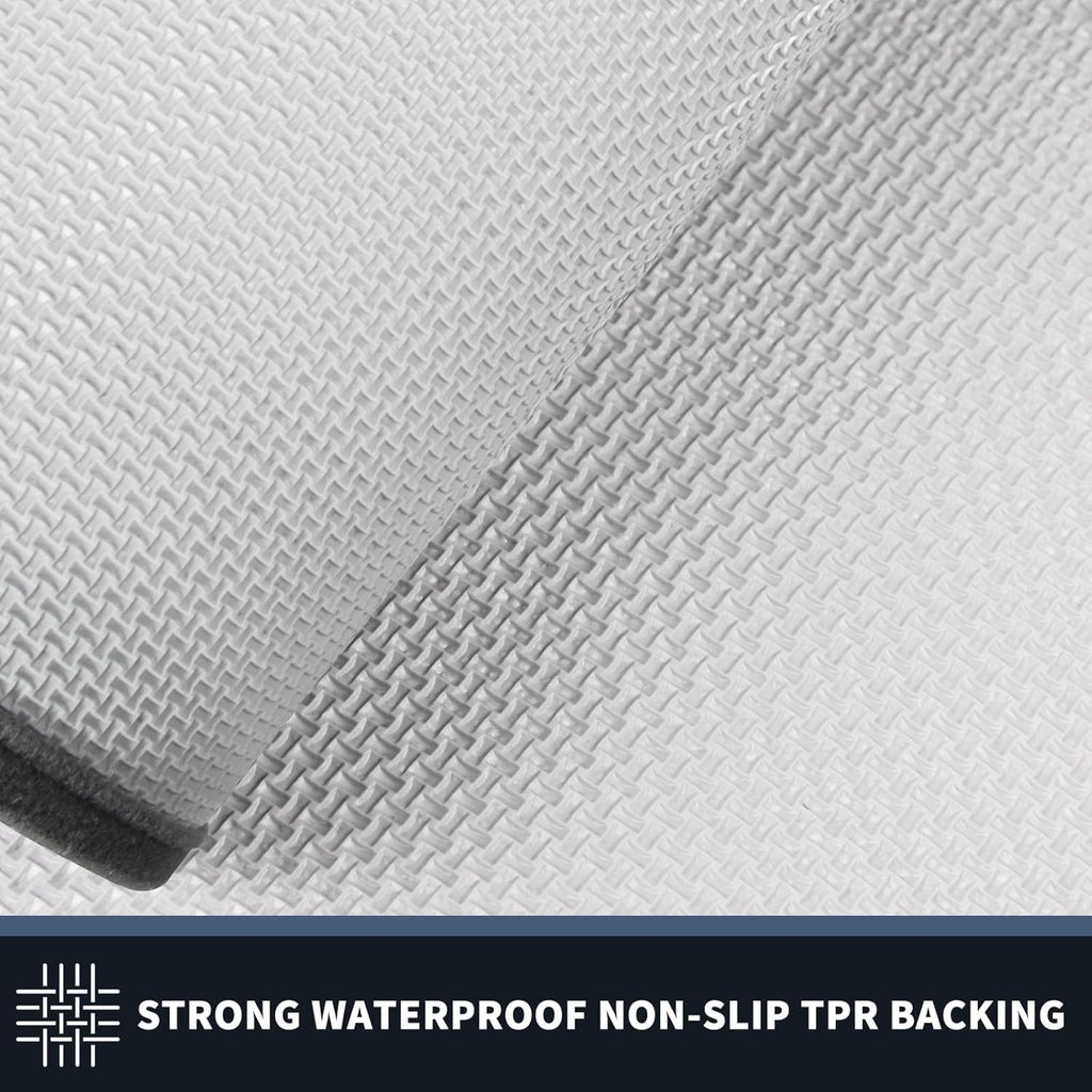 PURRUGS Dirt Trapping Door Mat - Non-Slip, Machine Washable, Super Absorbent | 20" x 32", Light Grey & Dark Grey