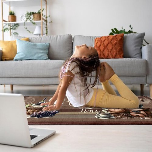 Coffee Kitchen Rugs, Coffee Rugs for Kitchen Floor 2 Piece, Thicken Memory Foam Anti Fatigue Kitchen Mat and Farmhouse Kitchen Rugs for Kitchen Decor 17"X30"+17"X47"