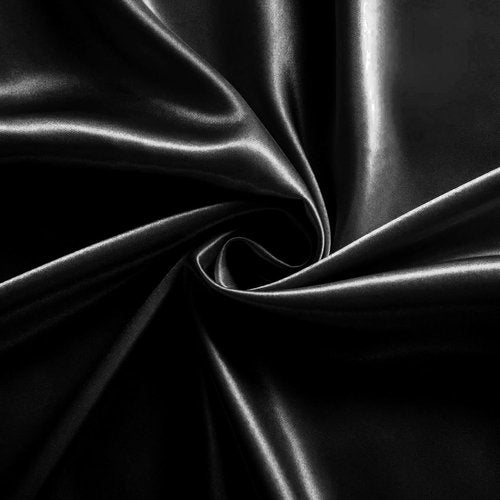 Black Satin Chair Sashes by [Brand Name] - Elegant 7x108 Inch Bows for Weddings & Events | 12 Pcs