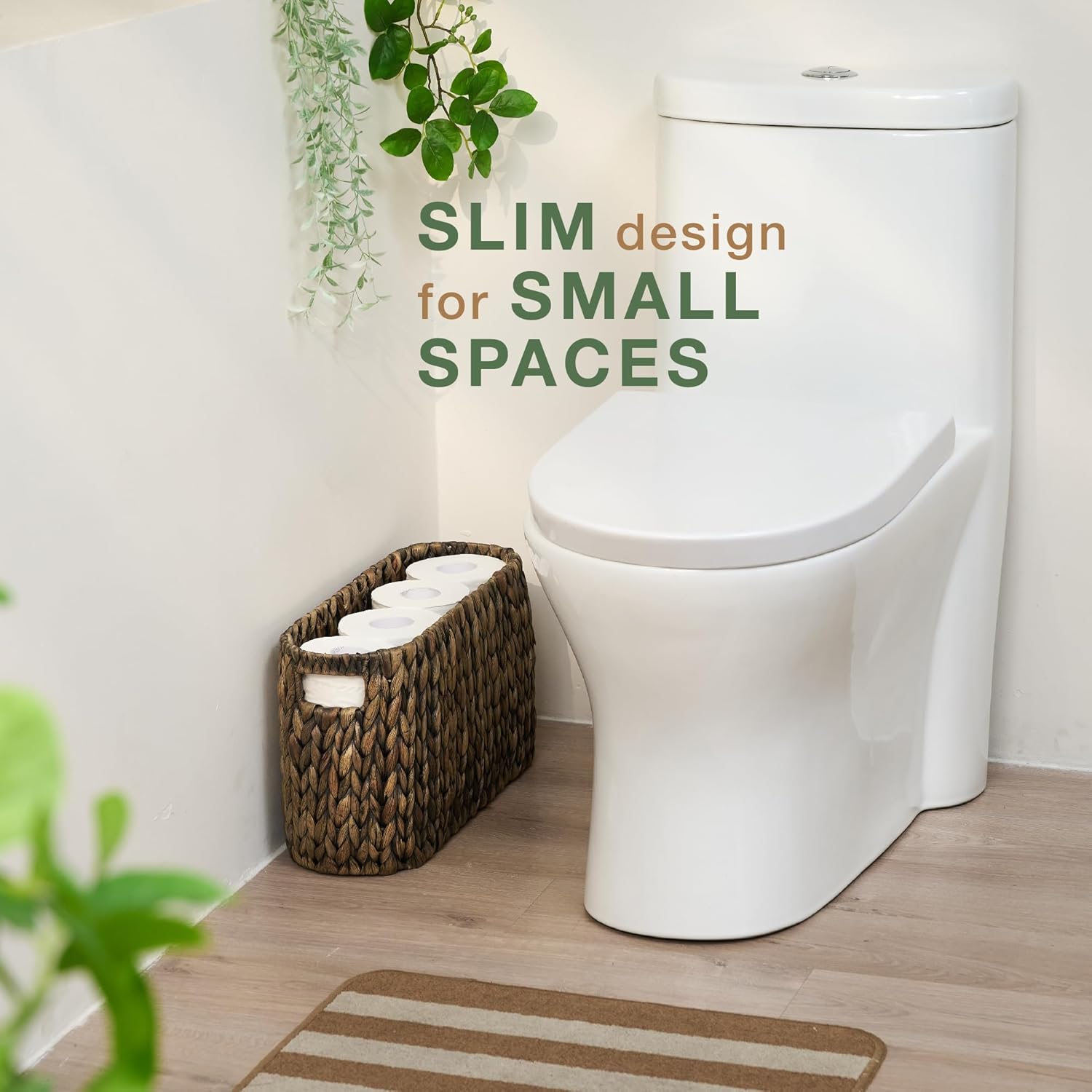 Skiennix Black Toilet Paper Storage Basket - Stylish Organizer for Bathroom Essentials