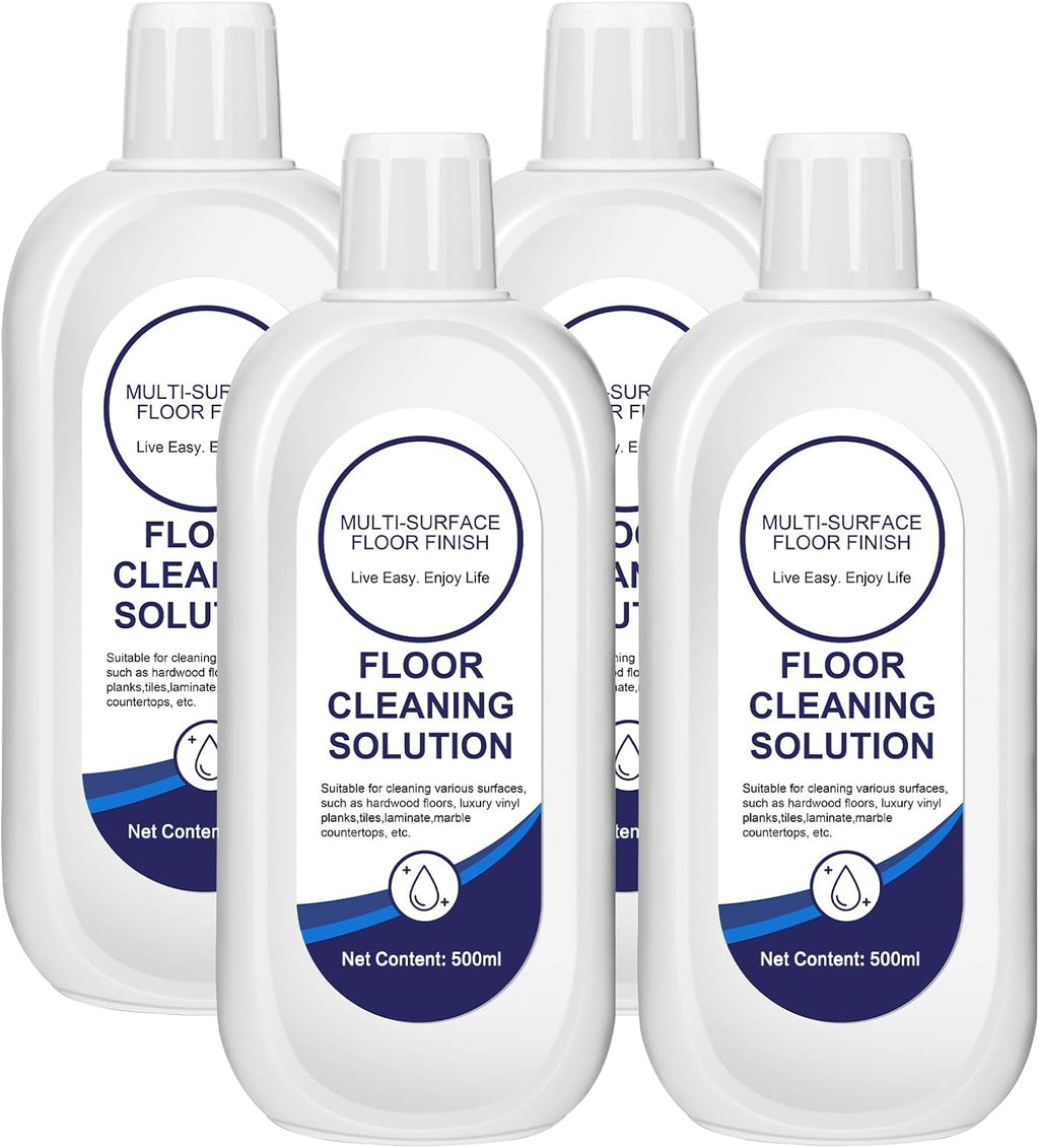 YHOVID Multi-Surface Floor Cleaning Solution - Compatible Refill for Tineco Vacuum Mop | 4 Bottles, Original Formula
