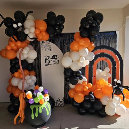 Awenztech Black Balloons - 12 Inch Latex Balloons | 50 Pack for Graduation, Halloween & Birthday Decor