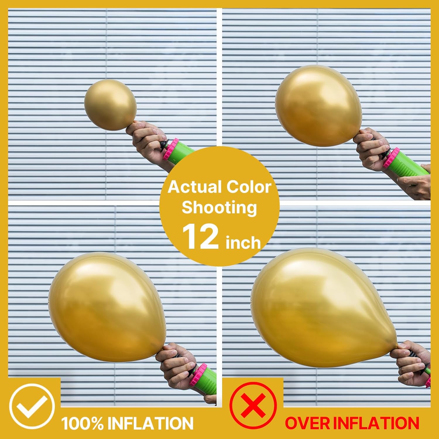 PartyWoo Gold Balloons | 100-Piece Arch Kit with Various Sizes for Birthday, Wedding & Events