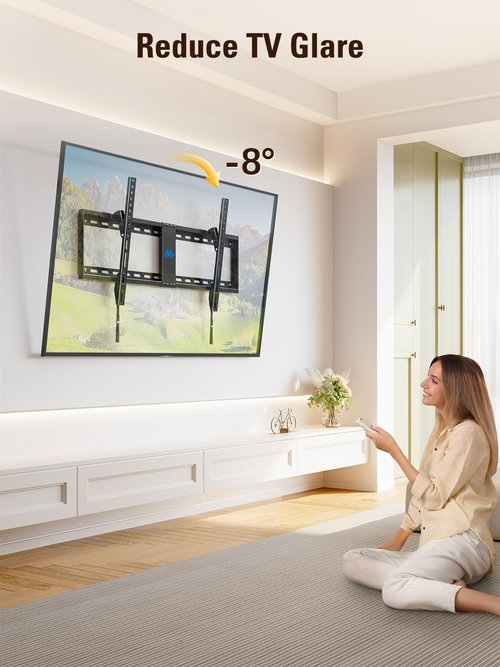 Mounting Dream Tilt TV Wall Mount - Universal Bracket for 42-84 Inch TVs | Low Profile Design, Max VESA 800x400mm, 132 LBS Capacity