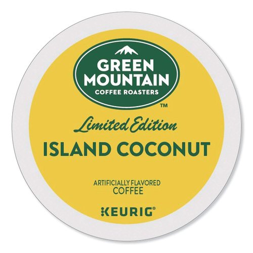 Green Mountain Coffee Island Coconut K-Cups - 72 Count Gourmet Coffee Pods for Tropical Flavor