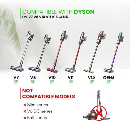 Dyson Vacuum Attachments - Long Flexible Crevice Tool for Car Detailing & Corner Cleaning
