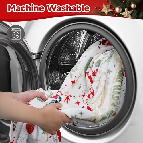 VETEBLE Super Soft Christmas Blankets and Throws Clearance, Lightweight, Cozy & Warm Throw Blanket for Couch, Sofa, Bed, Chair, 60 x 50 inches