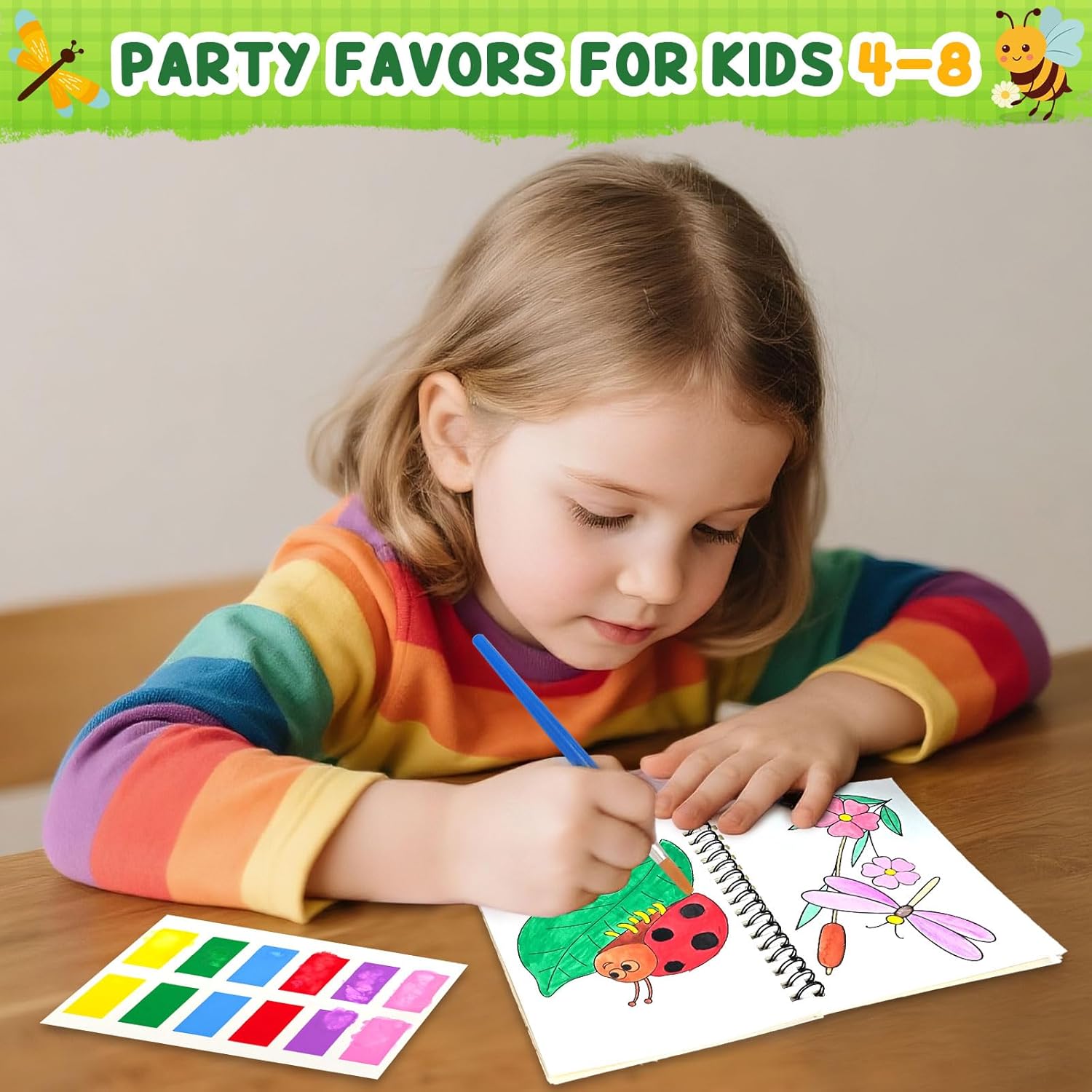 ZMLM 24 Mini Water Coloring Books for Kids - Fun Party Favors & Classroom Prizes (Nature)
