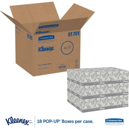 Kleenex® 1-Ply Paper Towels In A Pop-Up Box, Pack Of 120 Sheets