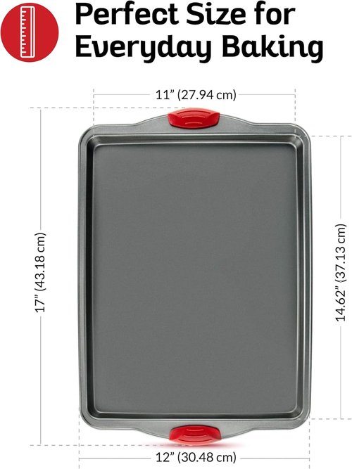 Boxiki Kitchen Non-Stick Baking Sheet - Durable 11x14 Inch Carbon Steel | Dent, Warp & Rust Resistant
