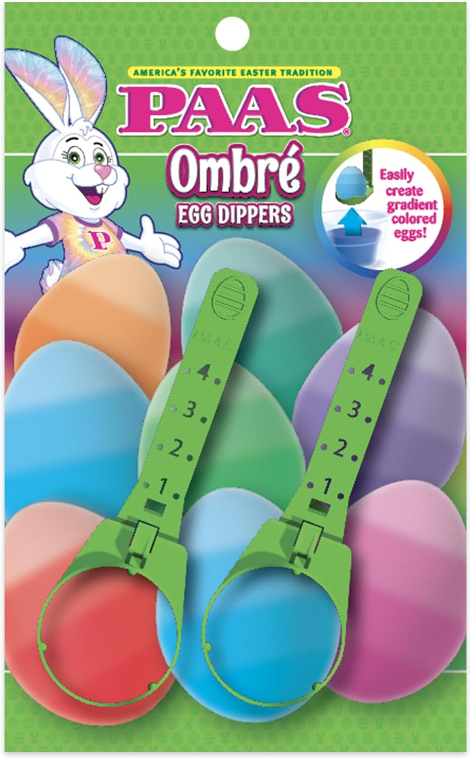 PAAS Ombre Egg Dippers - Effortlessly Create Stunning Gradient Color Eggs | Easy Dyeing Technique