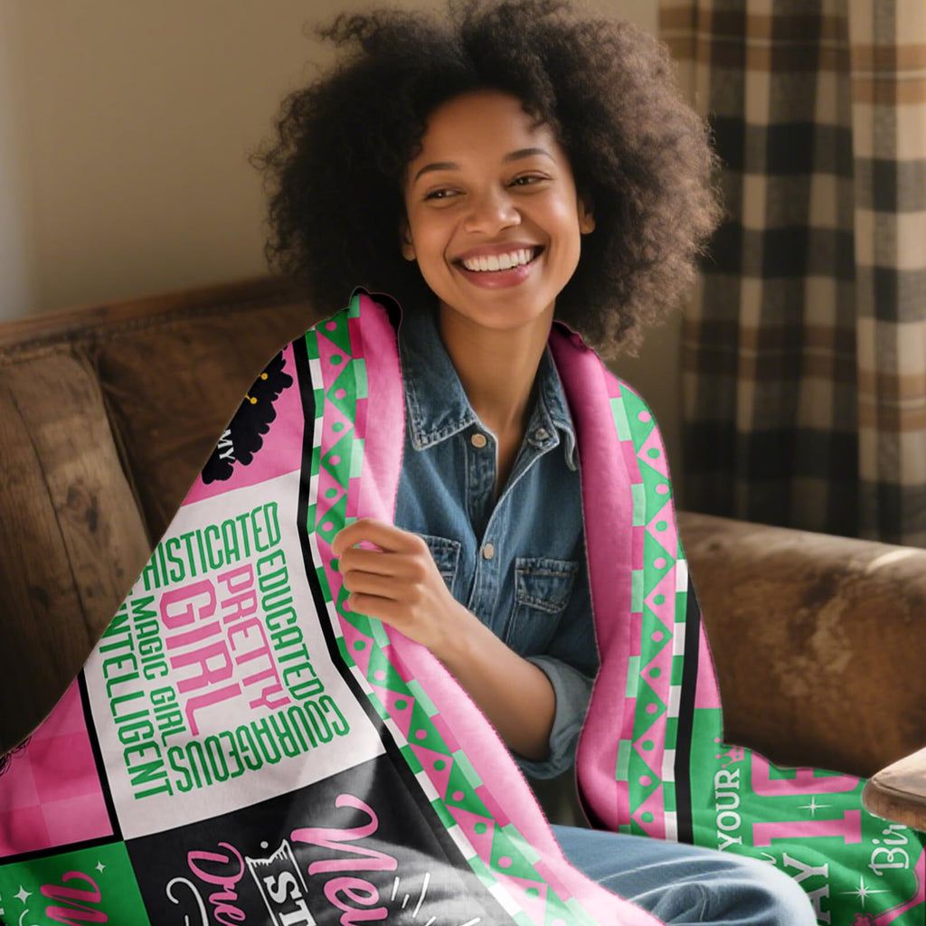 African American Sweet 16 Gifts for Girls, 16th Birthday Gifts for Black Girls, 16 Year Old Girl Birthday Gift Ideas, 16th Bday Decorations, Bday Presents for 16 Year Old Blanket 50"X60"