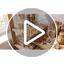 Clear Pull-Out Ice Container for Freezer with Scoop - Stackable Fridge Bin
