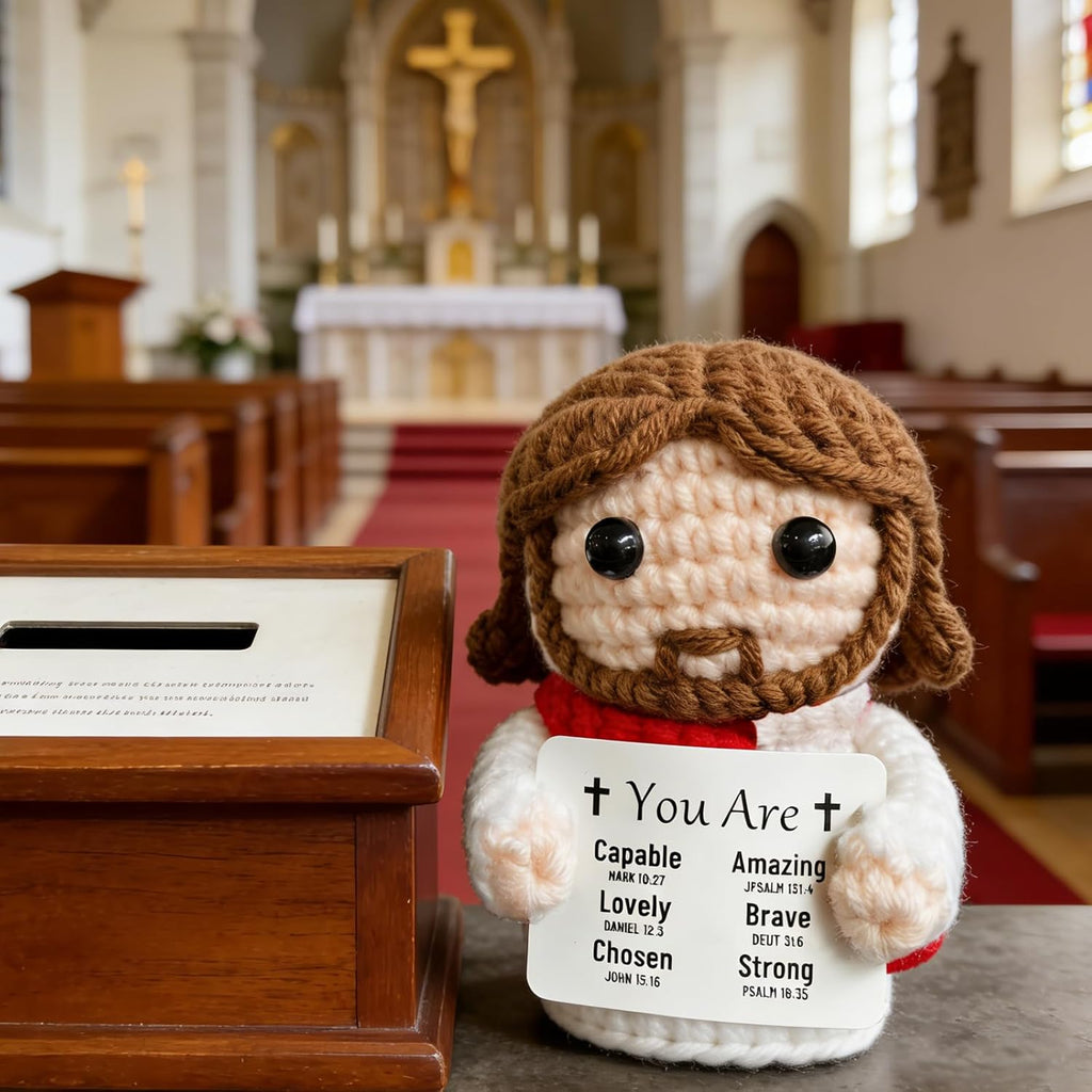 Regine Switzerland | Handmade Jesus Christian Gifts for Mom - Positive Crochet Baptism Keepsake