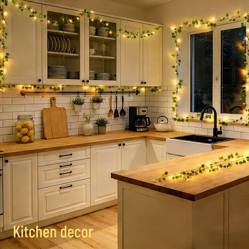 JMEXSUSS 100 LED Ivy Vines with Fairy Lights - 33 FT Waterproof String Lights with Remote | Warm White