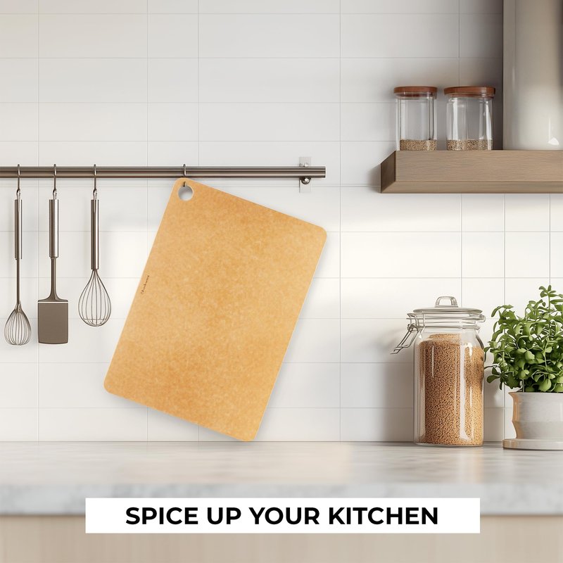 Freshware Wood Cutting Board for Kitchen, Dishwasher Safe, X Large, 18" x 13", Natural